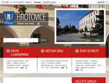 Tablet Screenshot of hrotovice.cz